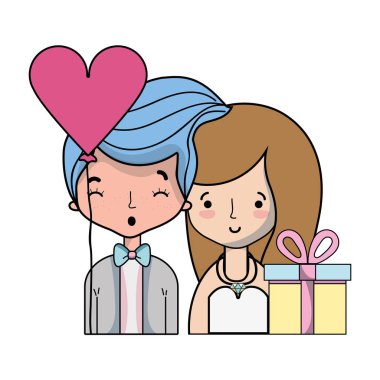 Güzellik Saç modeli tasarım vektör çizim ile evli