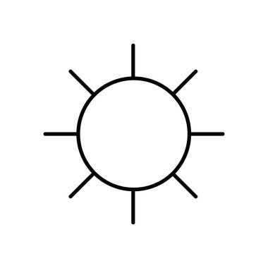 çizgi güneş ve sıcak doğal hava illüstrasyon vektör