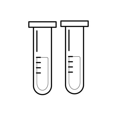 vektör çizim çizgi tıbbi analiz ve laboratuar test