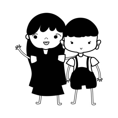 güzellik kız ve erkek saç modeli vektör çizim ile birlikte