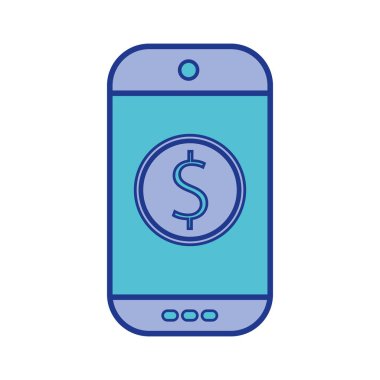 para app simge vektör çizim ile Smartphone teknoloji