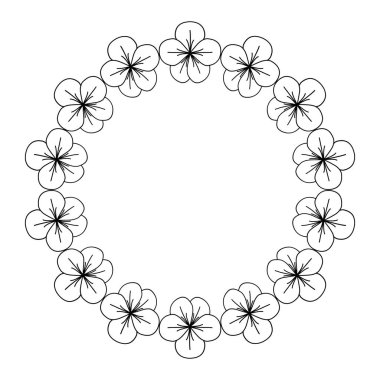 dekorasyon, görüntü illüstrasyon vektör yuvarlak çiçek şekil