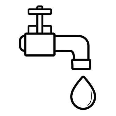 satır musluk su ekoloji koruma vektör çizim için damla ile