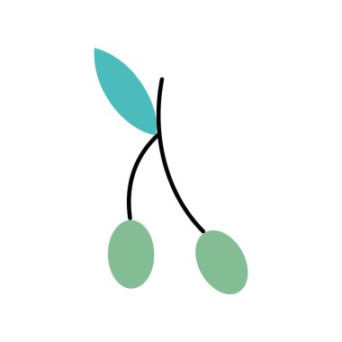 lezzetli kiraz meyve sağlıklı yaşam vektör çizim için