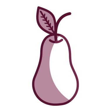 lezzetli armut sağlıklı meyve kontur, illüstrasyon vektör