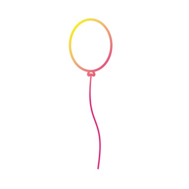 vektör çizim uçan siluet komik balon dekorasyon