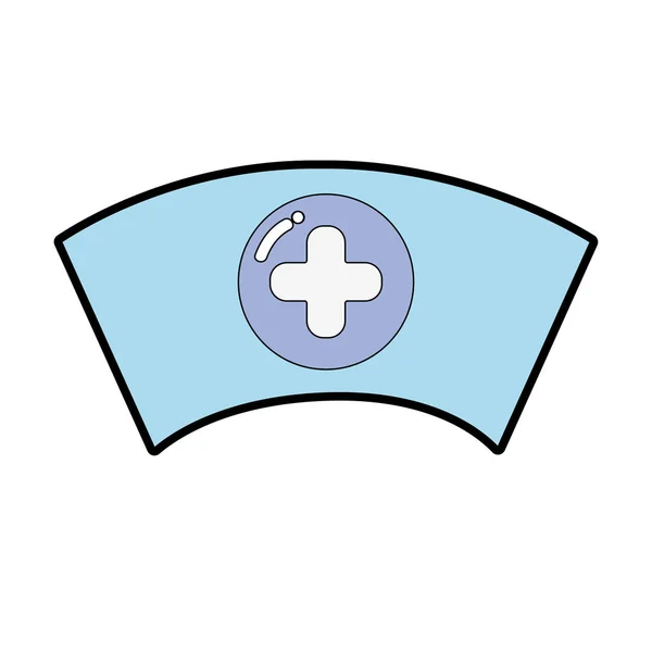 Elemento Sombrero Enfermera Que Utiliza Ilustración Vectorial Del Hospital — Vector de stock