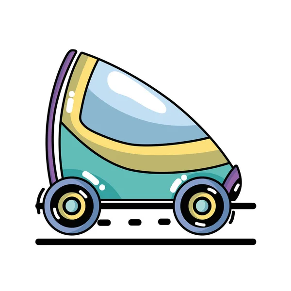 Coche Futurista Con Elementos Modernos Diseño Vector Ilustración — Vector de stock