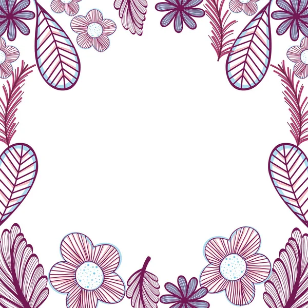 Flores Ramas Decoración Diseño Vector Ilustración Imagen — Archivo Imágenes Vectoriales