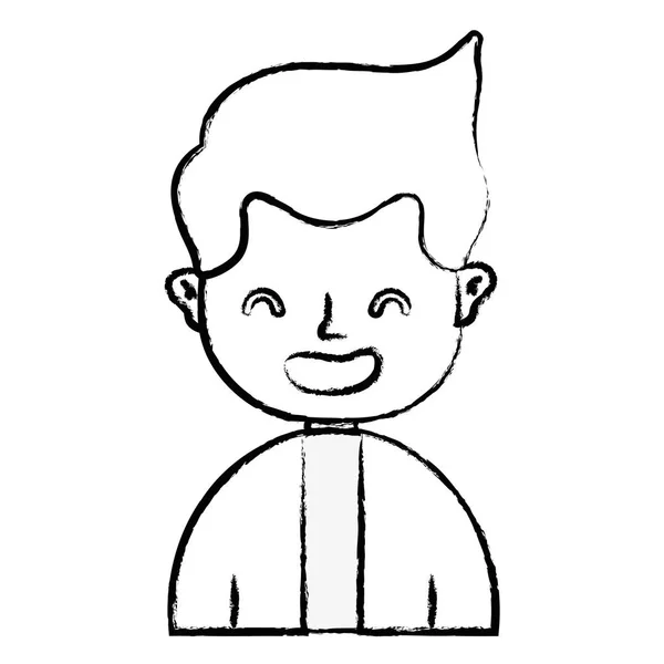 Obrázek Milý Muž Košili Účes Design Vektorové Ilustrace — Stockový vektor