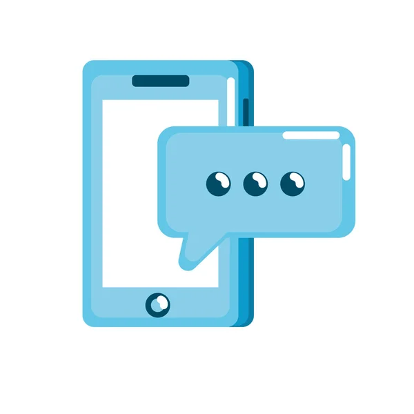 Smartphone Technology Chat Bubble Text Vector Illustration — Stock Vector