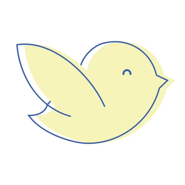 Přírodní Ptačí Holubice Zvíře Křídlem Vektorové Ilustrace — Stockový vektor
