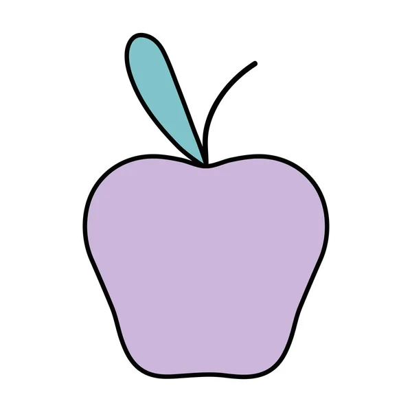 Läckra Apple Frukt Med Protein Kost Vektorillustration — Stock vektor
