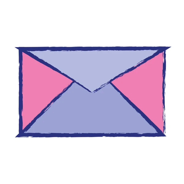 Mail Lettera Stile Messaggio Disegno Vettoriale Illustrazione — Vettoriale Stock