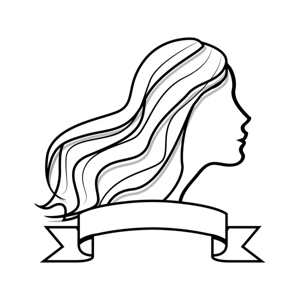 Journée Internationale Femme Avec Ruban Illustration Vectorielle — Image vectorielle