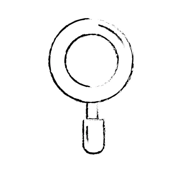 Figura Lupa Búsqueda Exploración Símbolo Vector Ilustración — Archivo Imágenes Vectoriales