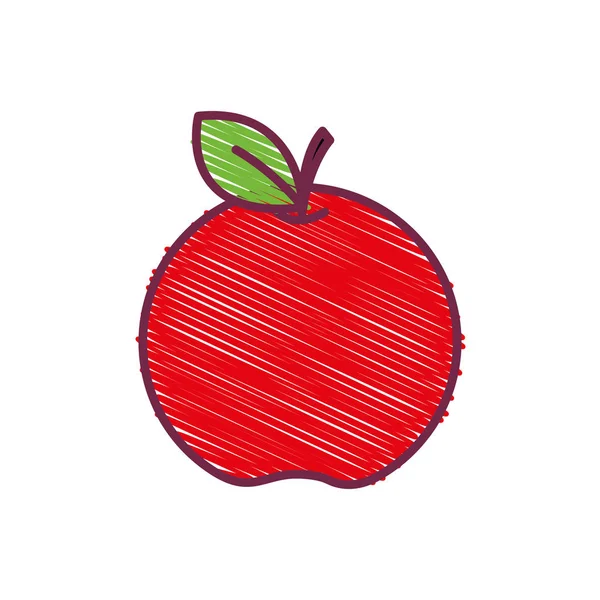 红苹果水果图标股票 矢量生病设计图像 — 图库矢量图片