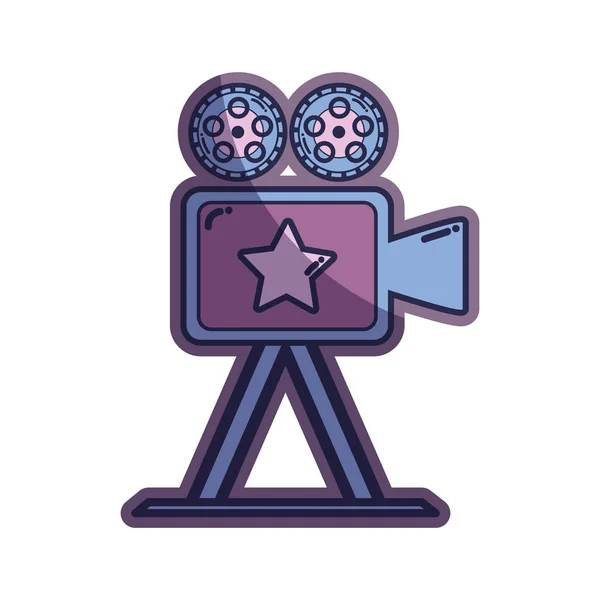 Short Film Video Camera Studio Vector Illustration — Stock Vector