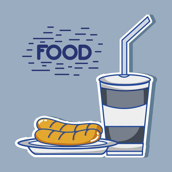 Zdrowe Odżywianie Ilustracji Wektorowych Menu Pyszne Jedzenie — Wektor stockowy