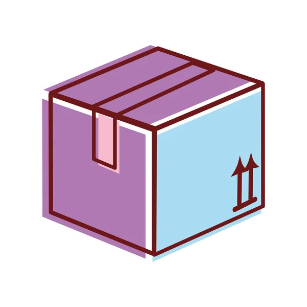Box Pack Für Lieferdienste Vektor Illustration Bild — Stockvektor