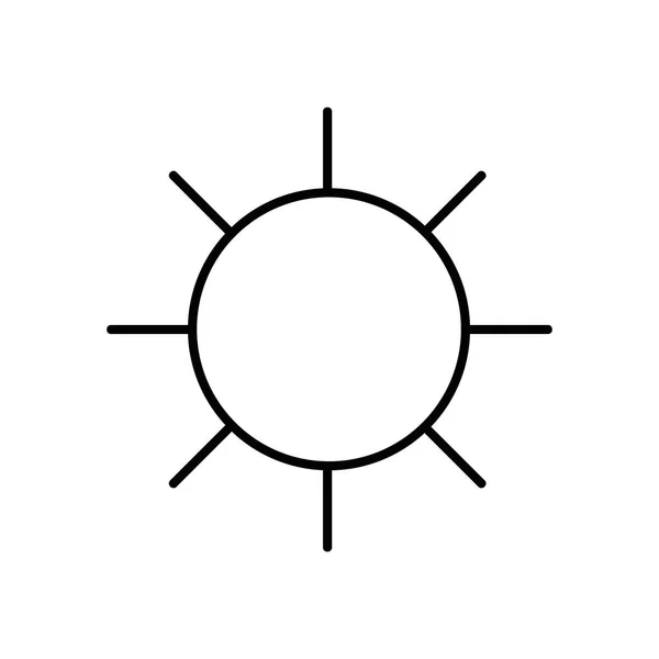 Zeile Sonne Und Heißes Natürliches Wetter Vektor Illustration — Stockvektor