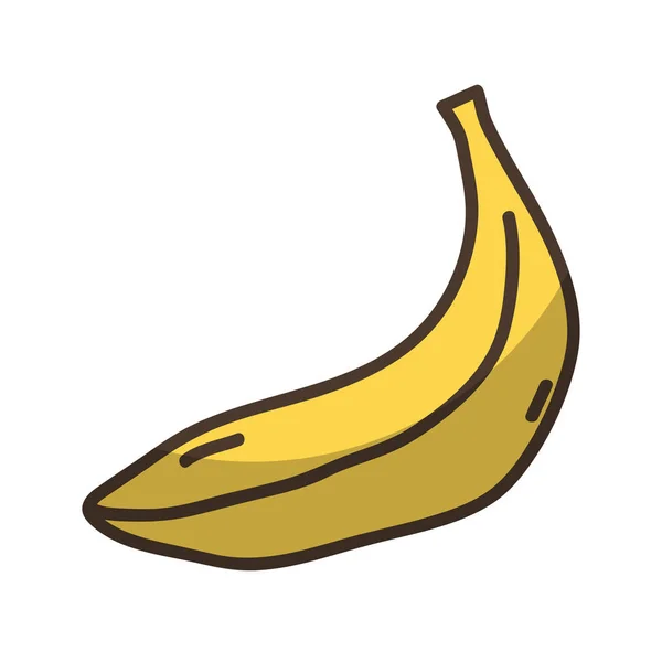 Deliciosa Fruta Orgánica Plátano Fresco Vector Ilustración — Vector de stock