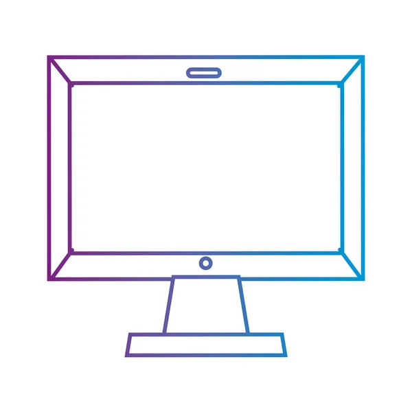 Line Technology Screen Electronic Equipment Design Vector Illustration — Stock Vector