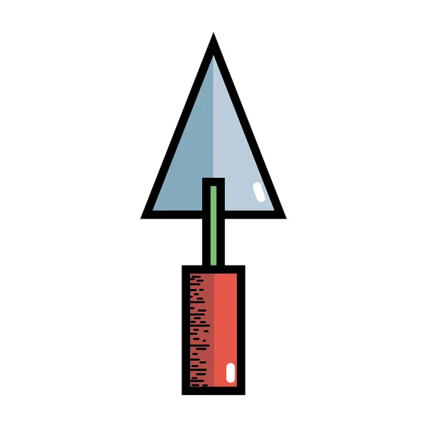 Triangel Spatel Utrustning Till Industriell Service Reparation Vektorillustration — Stock vektor