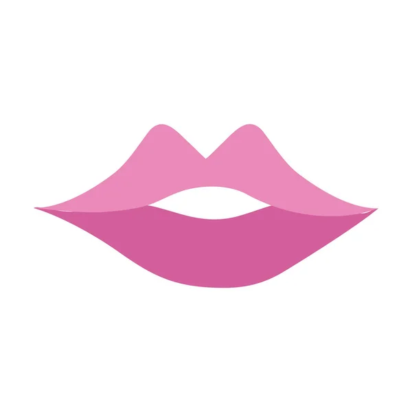 Sexy Mädchen Lippen Mit Mode Make Vektor Illustration — Stockvektor