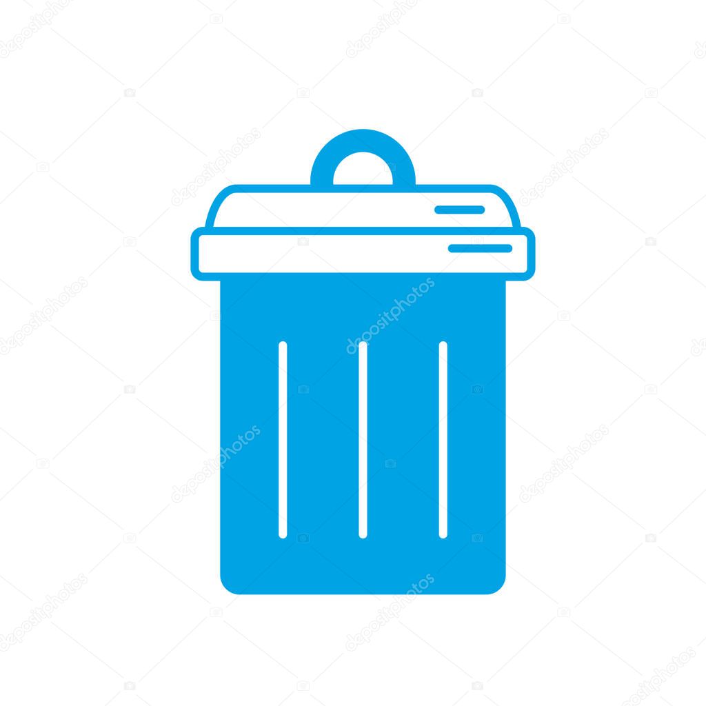 silhouette trash can symbol icon vector illustration design