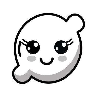 satır kawaii şirin mutlu limon meyve, vektör çizim