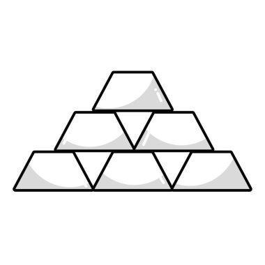 Banka vektör çizim kaydetmek için line Finansal altın öğesi