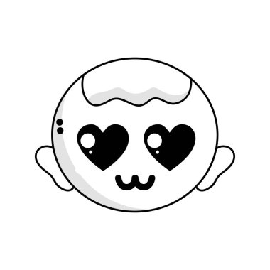 şirin bebek çocuk kafa saç modeli tasarım vektör çizim ile satır