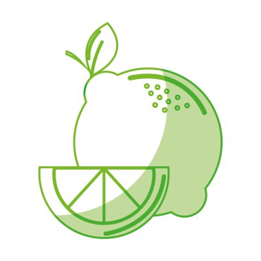 bir dilim, vektör çizim ile lezzetli limon meyve siluet