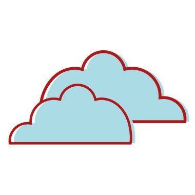 güzel bulutlar doğal hava tasarlamak vektör