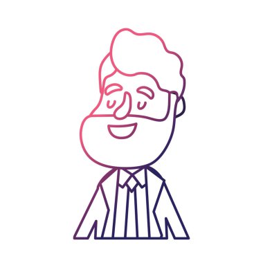 satır mutlu damat saç modeli ve zarif elbise vektör çizim ile