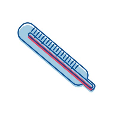 Termometre hastane aracı simgesini, vektör çizim tasarım