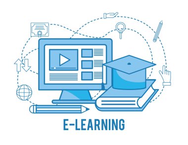 bilgisayar web sitesi vektör çizim çalışma kitabı ile video