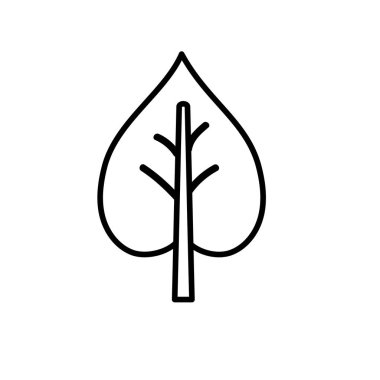 satır güzellik ekolojik ve doğal ağaç simge vektör çizim