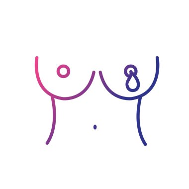 meme kanseri hastalık ve tıbbi destek vektör çizim çizgisi