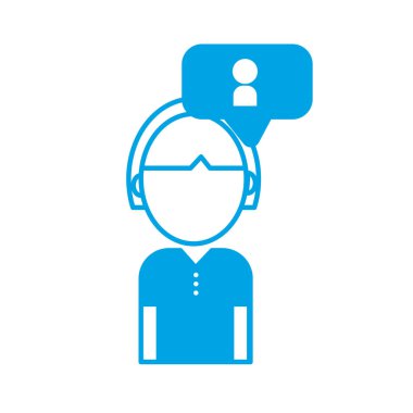 siluet sosyal kadın sohbet kabarcık simge vektör çizim ile