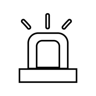 Acil tehlike güvenlik vektör çizim için satır ışık siren