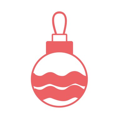 siluet güzellik topu Noel dekorasyon tasarım vektör çizim