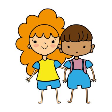 güzellik kız ve erkek saç modeli vektör çizim ile birlikte