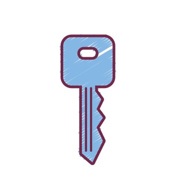 Güvenlik ve koruma tasarım vektör çizim için anahtar kapı