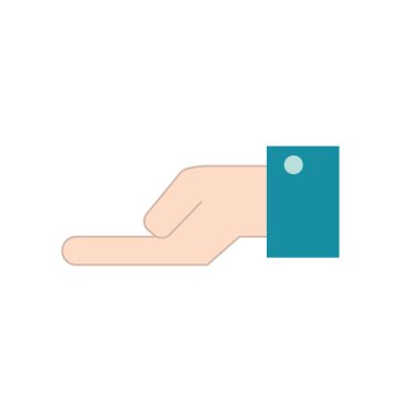 işadamı el palm ve parmak tasarım vektör çizim ile