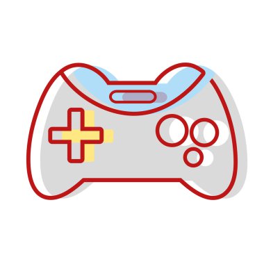 video oyunu konsolu teknoloji nesne vektör çizim oynamak için