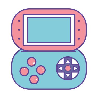 video oyunu gerizekalı konsol ve vektör çizim zevk