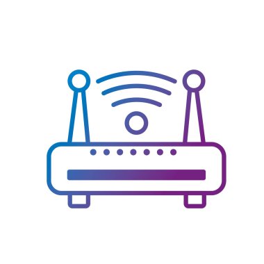 satır yönlendirici wifi bağlantı ağ teknoloji vektör çizim