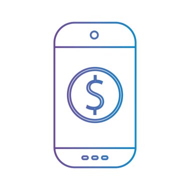 satır smartphone teknoloji para app simge vektör çizim ile